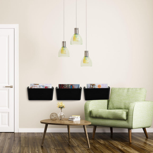 Newspaper holder wall set of 3