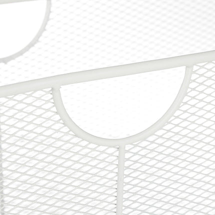 Newspaper rack metal white