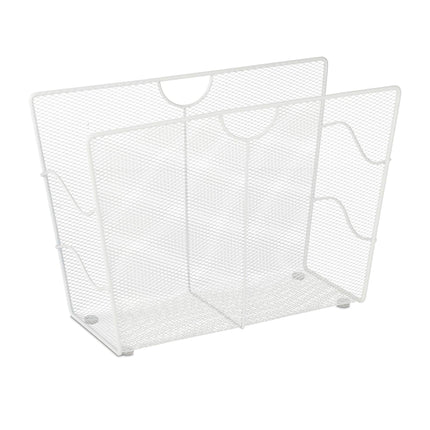 Newspaper rack metal white