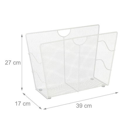 Newspaper rack metal white