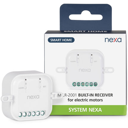 Nexa Built-In Receiver for Awnings and Projector Screens, 2 x 1000W, 433.92 MHz