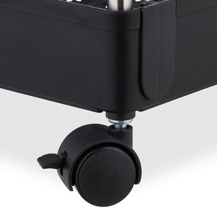 Niche Trolley with 3 Shelves, Black, Mobile Storage