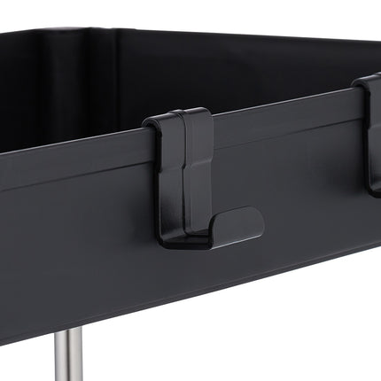Niche Trolley with 3 Shelves, Black, Mobile Storage