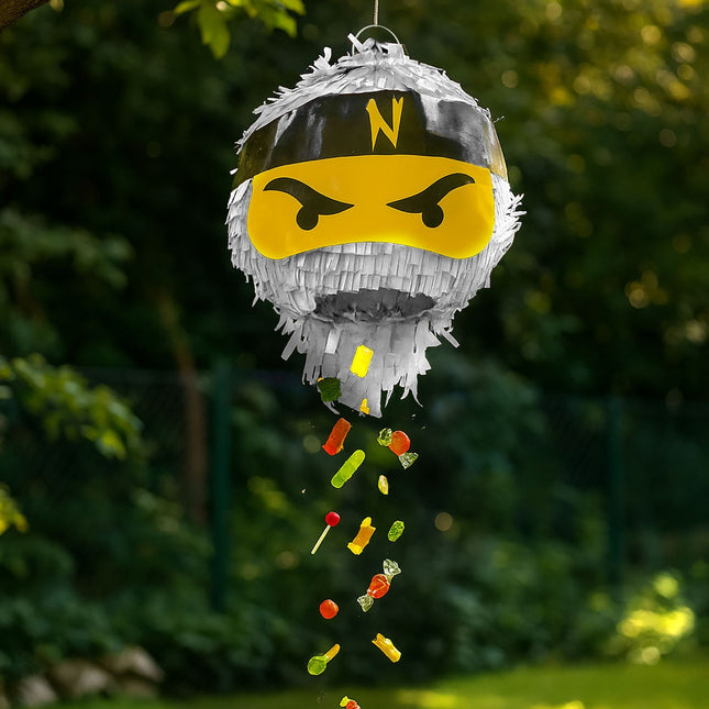 Ninja Piñata Set mit Schläger und Maske für Kinder