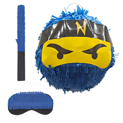 Ninja Piñata Set with Bat and Mask for Kids Parties