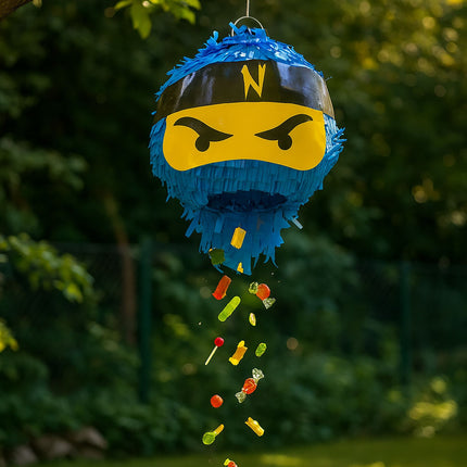 Ninja Piñata Set with Bat and Mask for Kids Parties