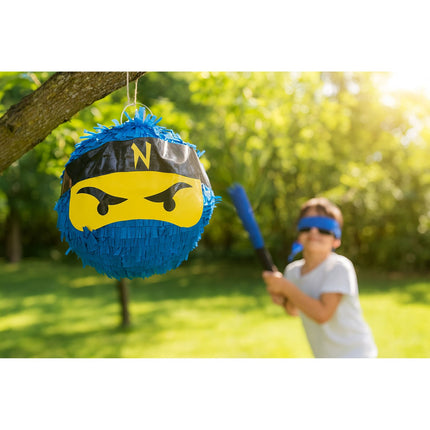 Ninja Piñata Set with Bat and Mask for Kids Parties