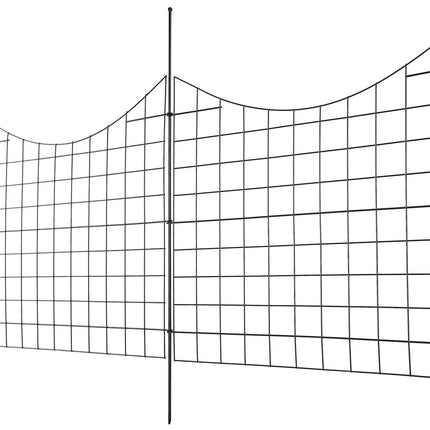No-Dig Metal Garden Fence Panels, 36.6 in, 5 Pack