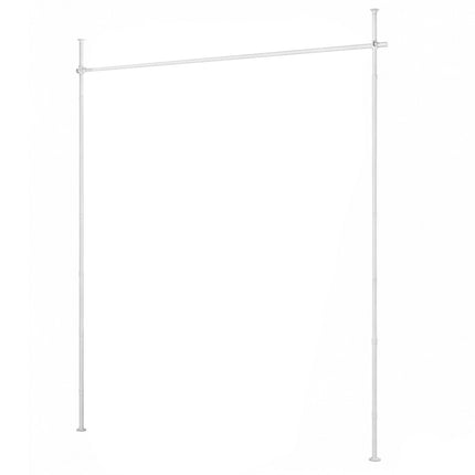 No-Drill White Curtain Rod, 120-314 cm, Room Divider