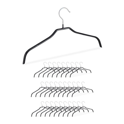 Non-Slip Coat Hanger Set Black