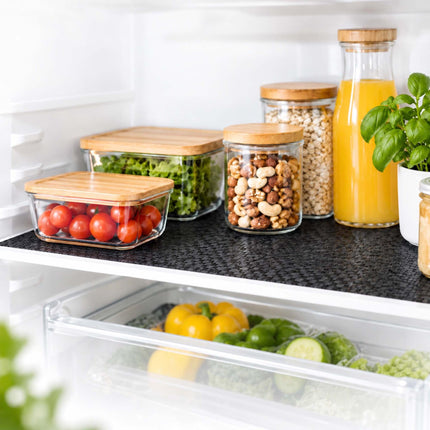 Non-Slip Cut-to-Size Drawer Liner 6 m for Kitchen and Fridge, EVA, Black
