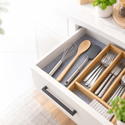 Non-Slip Cut-to-Size Drawer Liner 6 m for Kitchen and Fridge, EVA, Grey