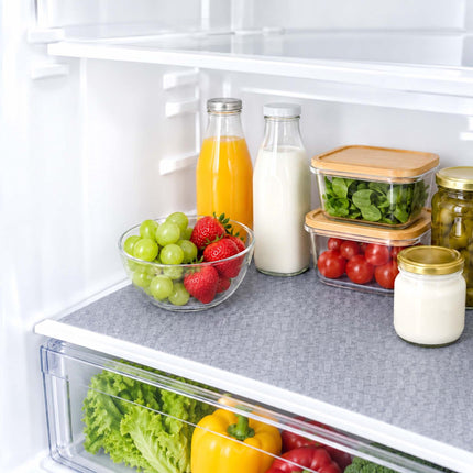 Non-Slip Cut-to-Size Drawer Liner 6 m for Kitchen and Fridge, EVA, Grey