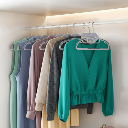 Non-Slip Rubberised Clothes Hangers – Space-Saving Set
