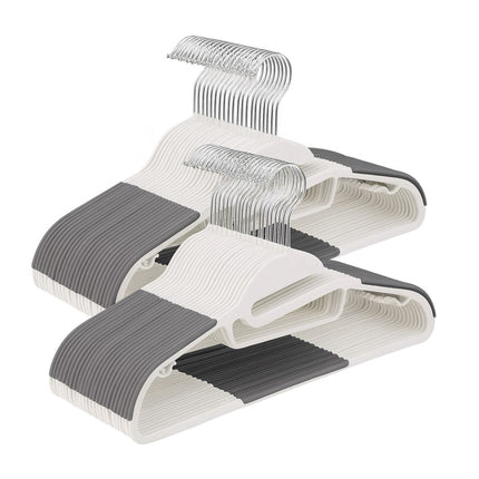 Non-Slip Rubberised Clothes Hangers – Space-Saving Set