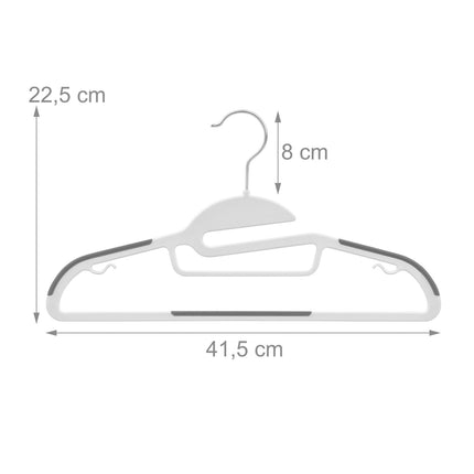 Non-Slip Rubberised Clothes Hangers – Space-Saving Set