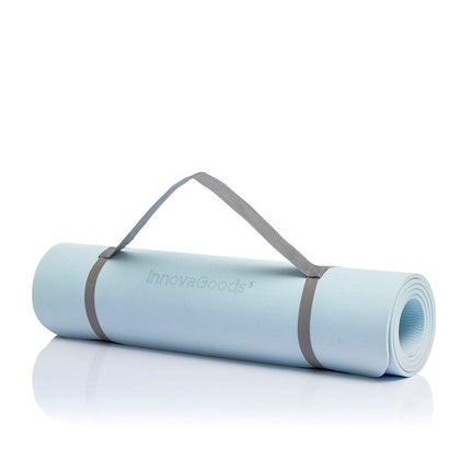 Rutschfeste Yogamatte mit Positionslinien und Übungsanleitung Asamat InnovaGoods