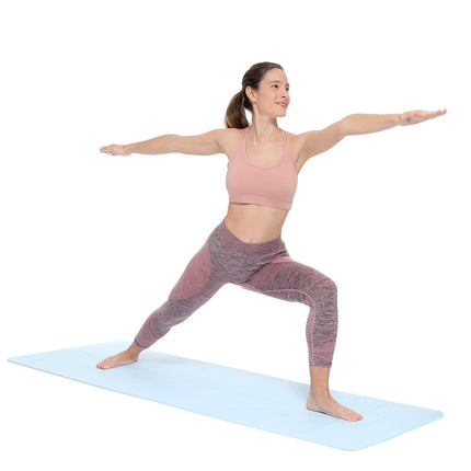 Rutschfeste Yogamatte mit Positionslinien und Übungsanleitung Asamat InnovaGoods
