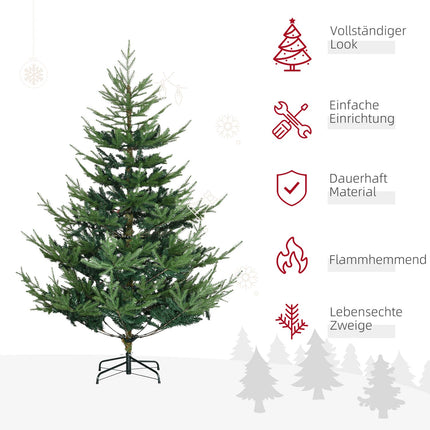 Nordic Pine Artificial Christmas Tree, 180cm, Green