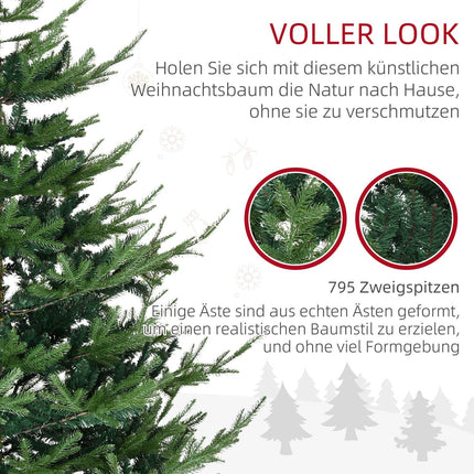 Nordic Pine Artificial Christmas Tree, 180cm, Green
