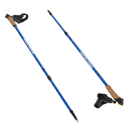 Nordic-Walking-Stöcke, verstellbar, blau