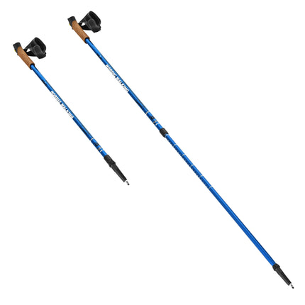 Nordic-Walking-Stöcke, verstellbar, blau