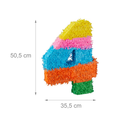 Zahlen-Piñata mit Schläger und Augenbinde