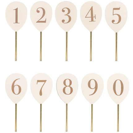 Zahlenballons 0-9 für Kerzenständer