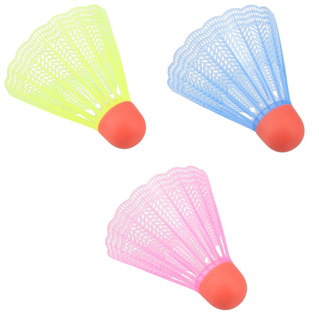 Nylon-Federbälle, Mehrfarbig, 3er-Pack