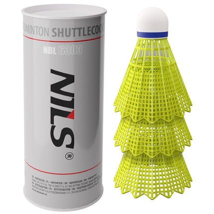 Nylon Shuttlecocks, Pack of 3, Durable Design