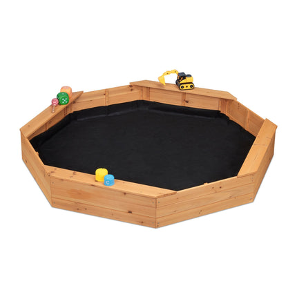 Achteckiger Sandkasten inkl. Fasertuch