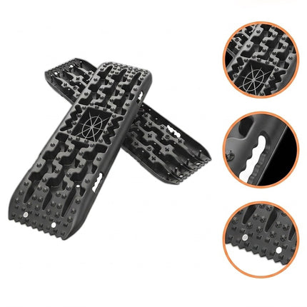 Off-Road Recovery Boards, 2-Piece Set, 105 cm, Up to 10 t Load, Black