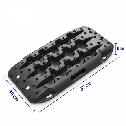 Off-Road Recovery Boards, 2-Piece Set, 57 cm, Up to 7 t Load, Black