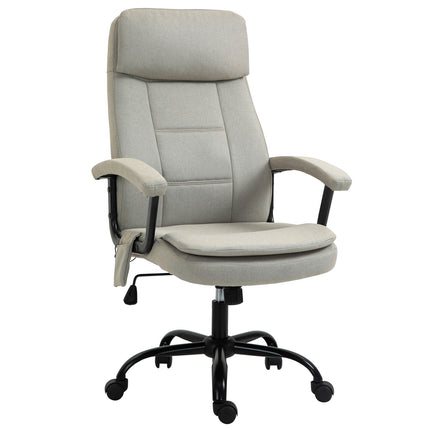 Gaming-Bürostuhl, Lordosenmassage, verstellbar, Leinen beige