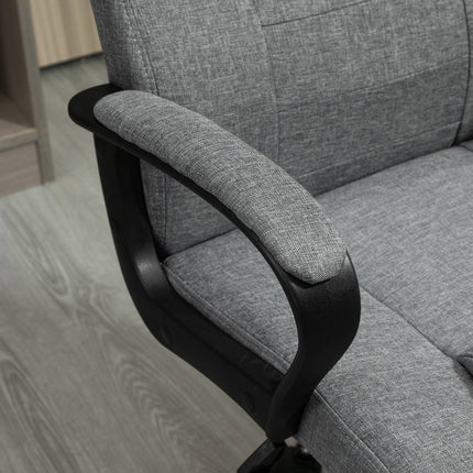 Ergonomischer Bürostuhl, drehbar, höhenverstellbar, Leinen-Touch