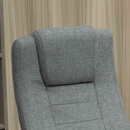 Ergonomischer Bürostuhl, drehbar, höhenverstellbar, Leinen-Touch