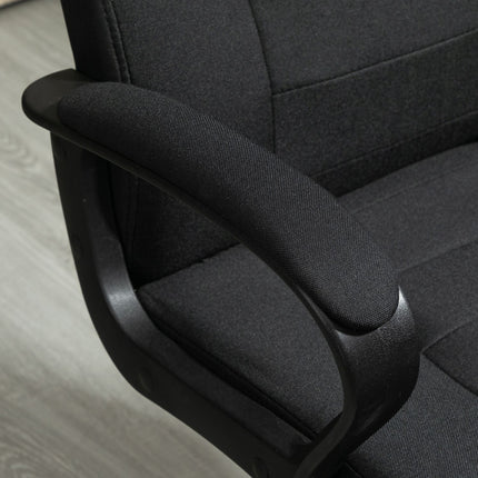 Ergonomischer schwarzer Bürostuhl mit Kopfstütze, höhenverstellbar