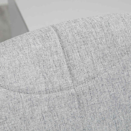 Chaise de bureau pivotante, réglable en hauteur, aspect lin, jusqu'à 110 kg, gris clair