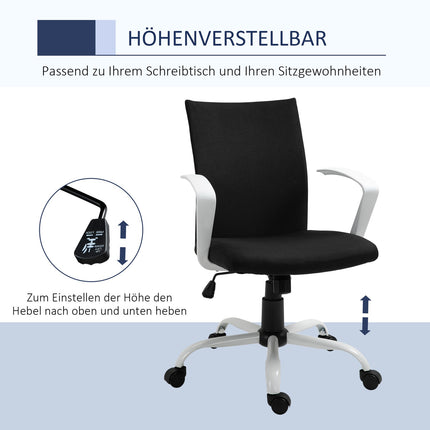 Office chair, ergonomic mesh back, 360° rotatable, black