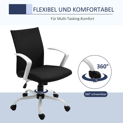 Office chair, ergonomic mesh back, 360° rotatable, black
