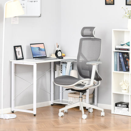 Ergonomischer Gaming-Bürostuhl, drehbar mit Lordosenstütze und 3D-Armlehnen