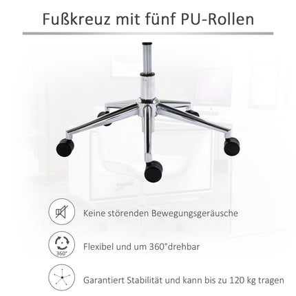 Bürostuhl, verstellbar, drehbar, blauer Samtbezug