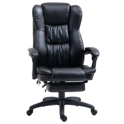 Office chair with footrest and massage, adjustable height