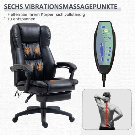 Office chair with footrest and massage, adjustable height