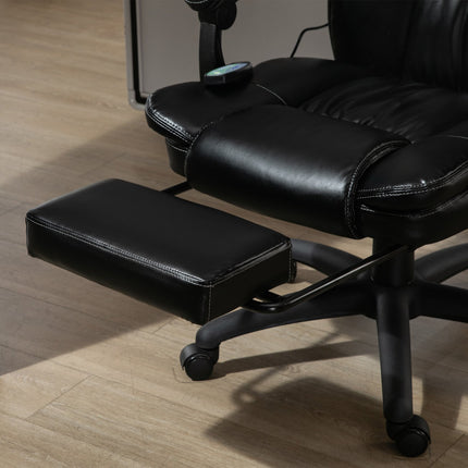 Office chair with footrest and massage, adjustable height