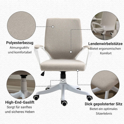 Ergonomická kancelářská židle – nastavitelná, polstrovaná, otočná