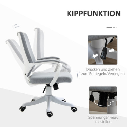 Ergonomischer Bürostuhl, 360° drehbar, verstellbare Rückenlehne
