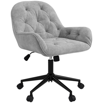 Ergonomic office chair with rocker, velvet look, adjustable