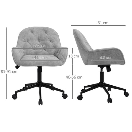 Ergonomic office chair with rocker, velvet look, adjustable