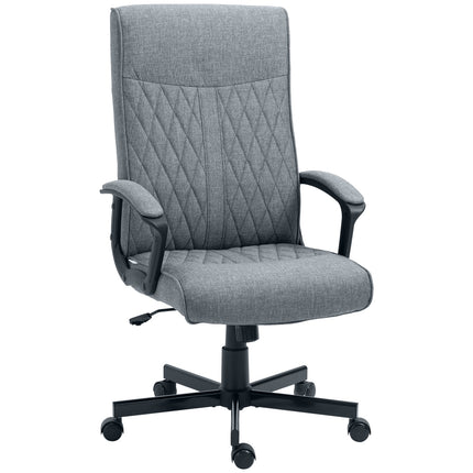 Chaise de bureau ergonomique pivotante et réglable en hauteur, gris foncé